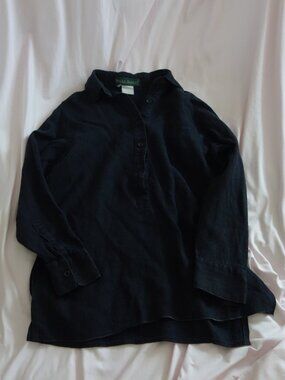 Harvé Benard Black Button-Up Long Sleeve Blouse